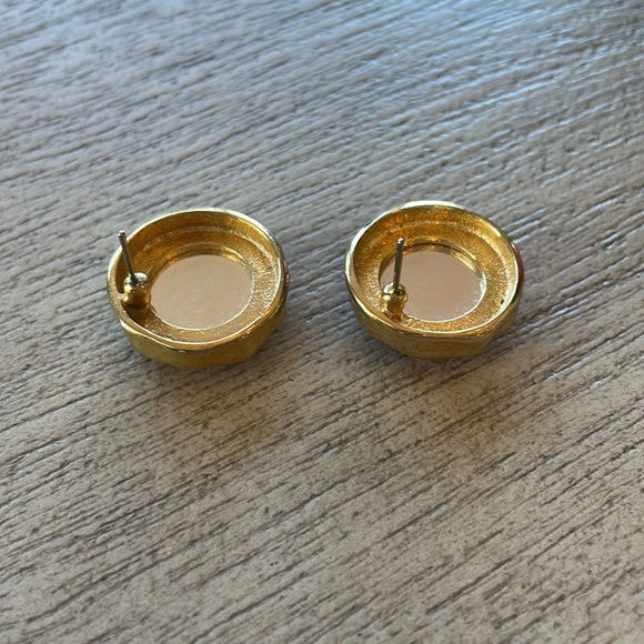 Red Rhinestone 1990’s earrings - Picture 3 of 3